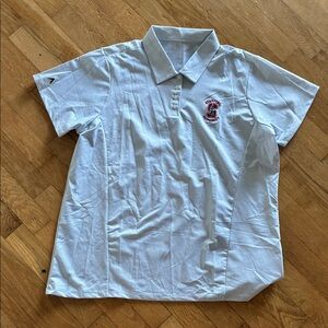 Light Blue Polo Shirt with Embroidered Logo